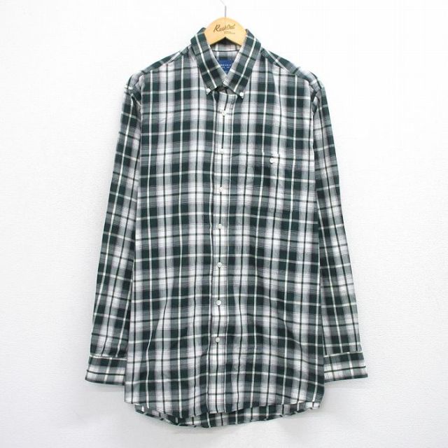 タウンクラフト 90s 長袖シャツ チェック グリーン XL | 古着