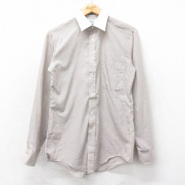 90s 長袖シャツ ブラウン S | 古着