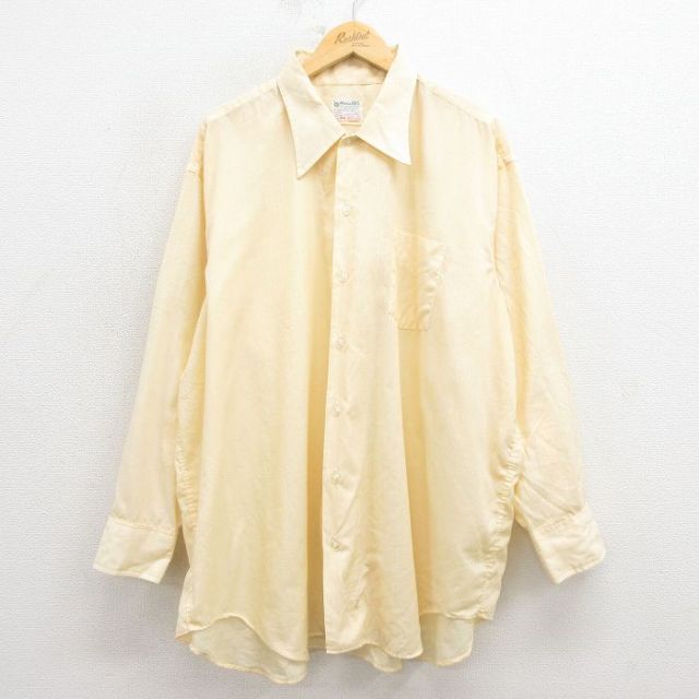 70s 長袖シャツ ベージュ XL | 古着