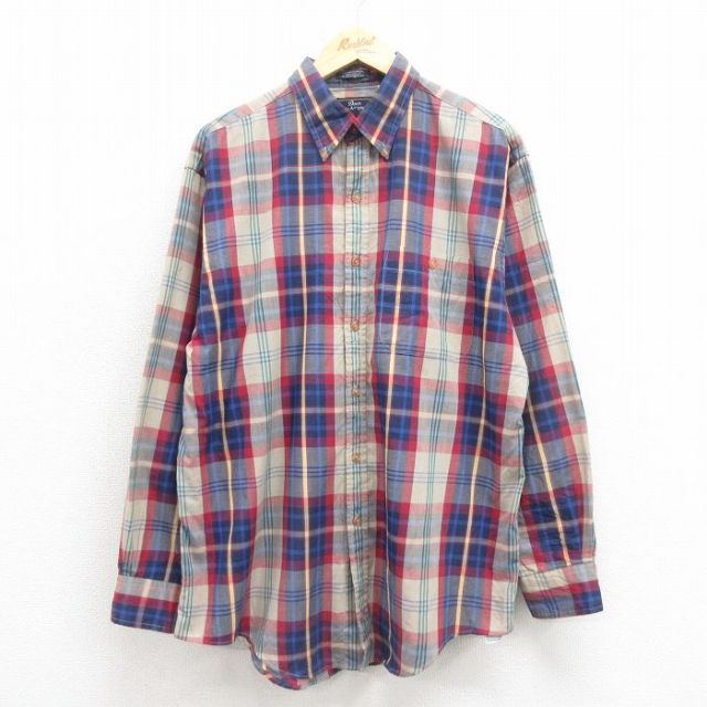アロー 90s 長袖シャツ チェック ネイビー XL | 古着