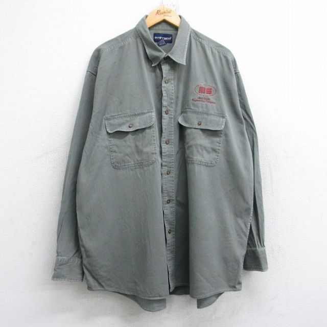 スイングスター 90s 長袖シャツ グレー XL | 古着