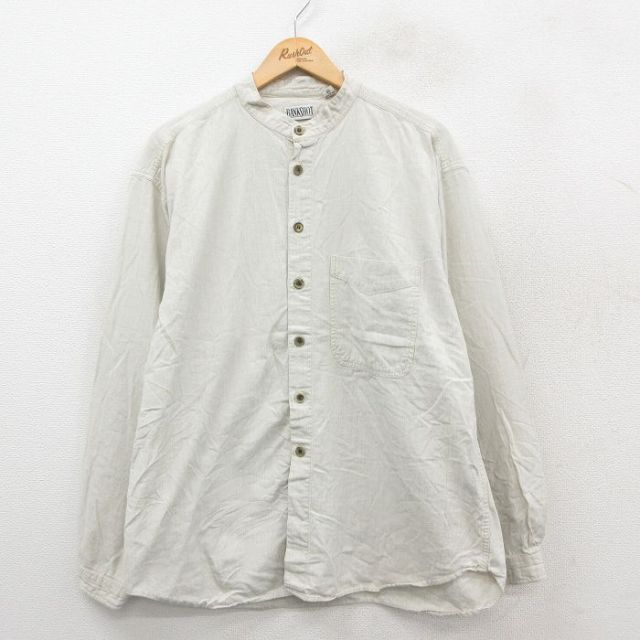 90s 長袖シャツ ベージュ XL | 古着