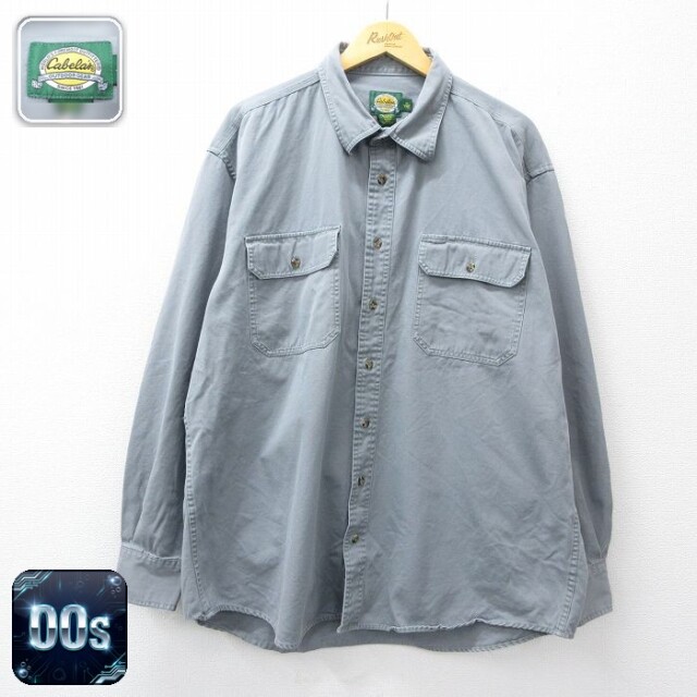【50%OFF】カベラス 00s 長袖シャツ グレー XL | 古着