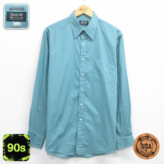 【50%OFF】アロー 90s 長袖シャツ グリーン L | 古着