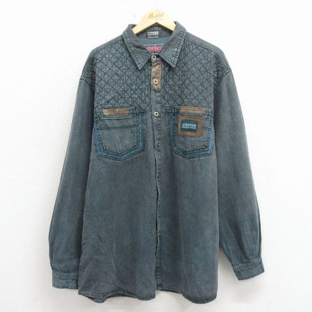 00s 長袖シャツ グリーン XL | 古着