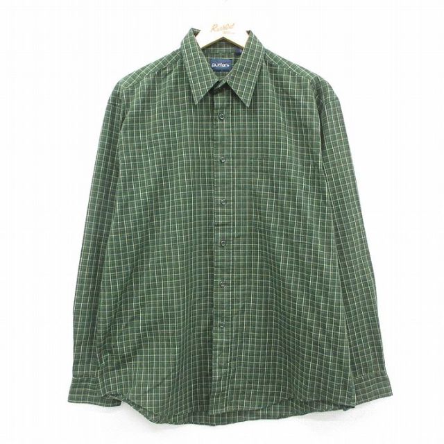 ピューリタン 00s 長袖シャツ チェック グリーン L | 古着