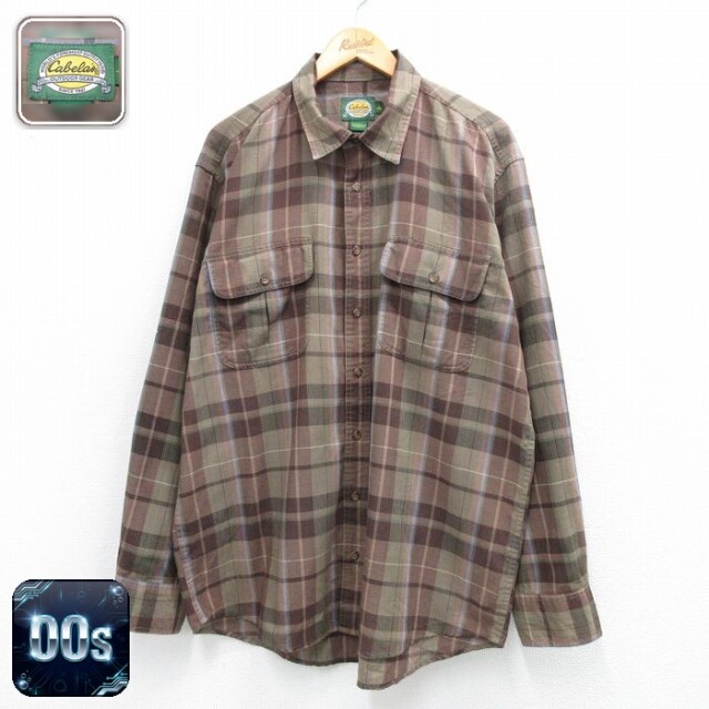 【50%OFF】カベラス 00s 長袖シャツ チェック ブラウン XL | 古着