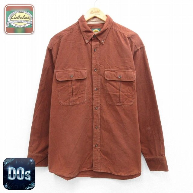 【50%OFF】カベラス 00s 長袖シャツ ブラウン XL | 古着