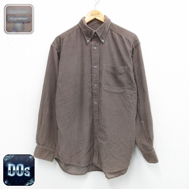 【50%OFF】バナナリパブリック 00s 長袖シャツ ブラウン L | 古着