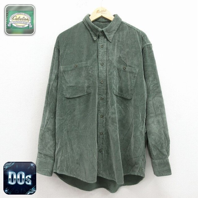 【50%OFF】カベラス 00s 長袖シャツ グリーン XL | 古着