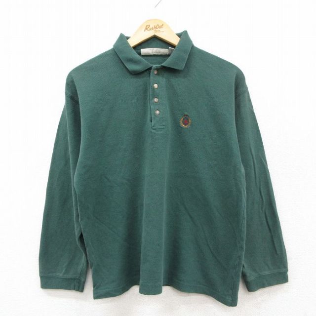 【20%OFF】ビューグルボーイ 00s 長袖ポロシャツ 鹿の子 グリーン M | 古着