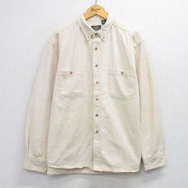 90s 長袖シャツ ベージュ XL | 古着