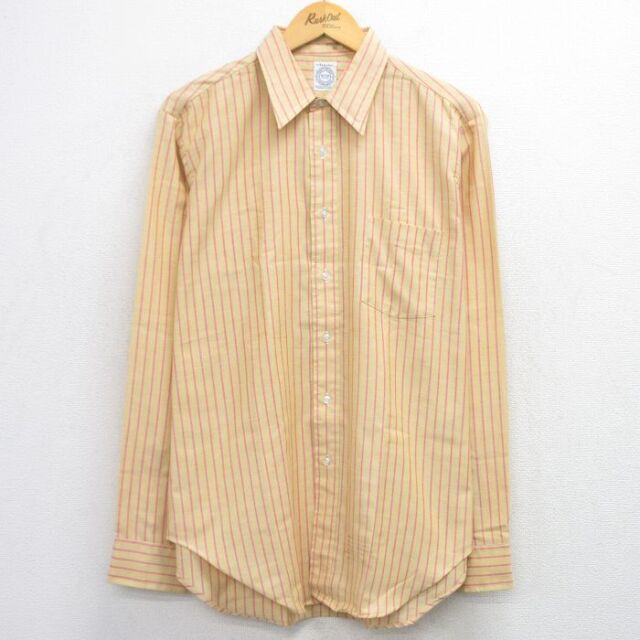 【20%OFF】アロー 70s 長袖シャツ ストライプ イエロー L | 古着