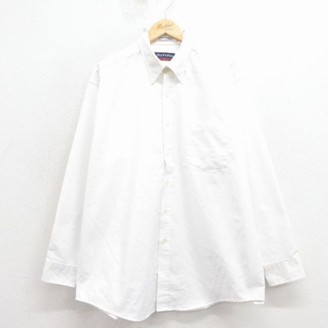 マンハッタン 00s 長袖シャツ ホワイト XL | 古着