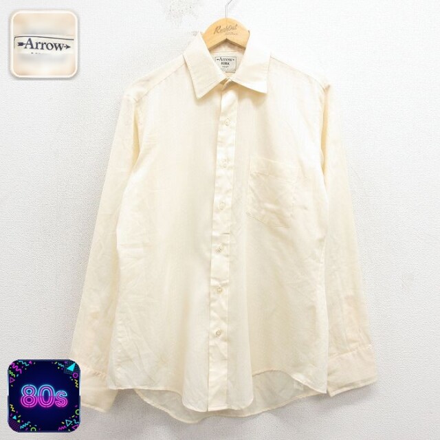 【50%OFF】アロー 80s 長袖シャツ ベージュ L | 古着