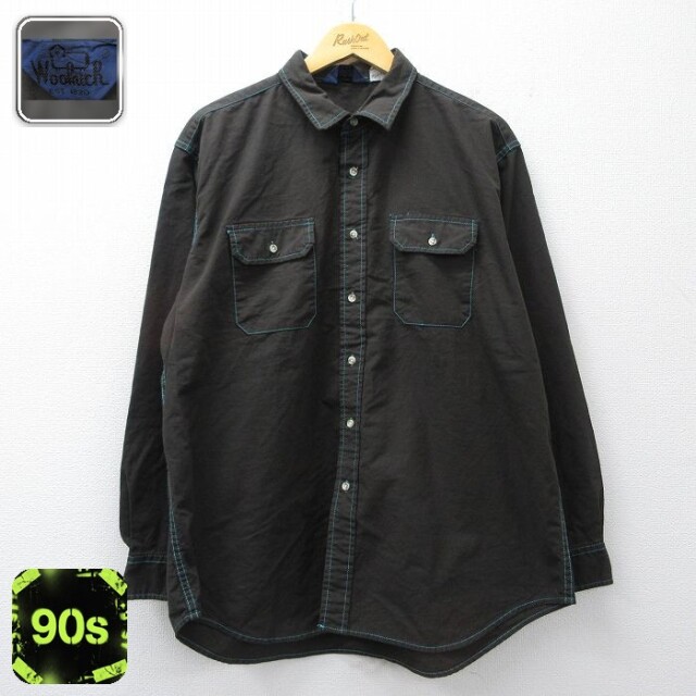 【50%OFF】ウールリッチ 90s 長袖シャツ ブラウン XL | 古着
