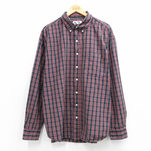 オールドネイビー 00s 長袖シャツ ブラックチェック XL | 古着