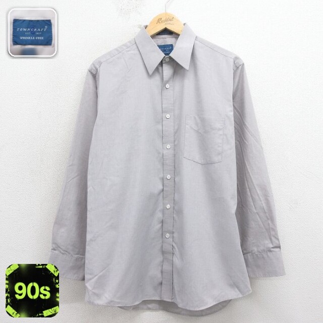 【50%OFF】タウンクラフト 90s 長袖シャツ ネイビーチェック L | 古着