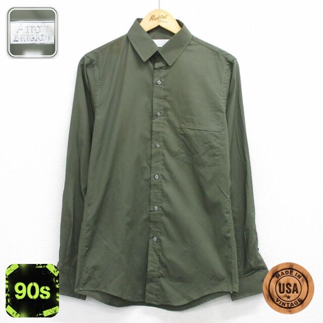 【50%OFF】アロー 90s 長袖シャツ グリーン M | 古着