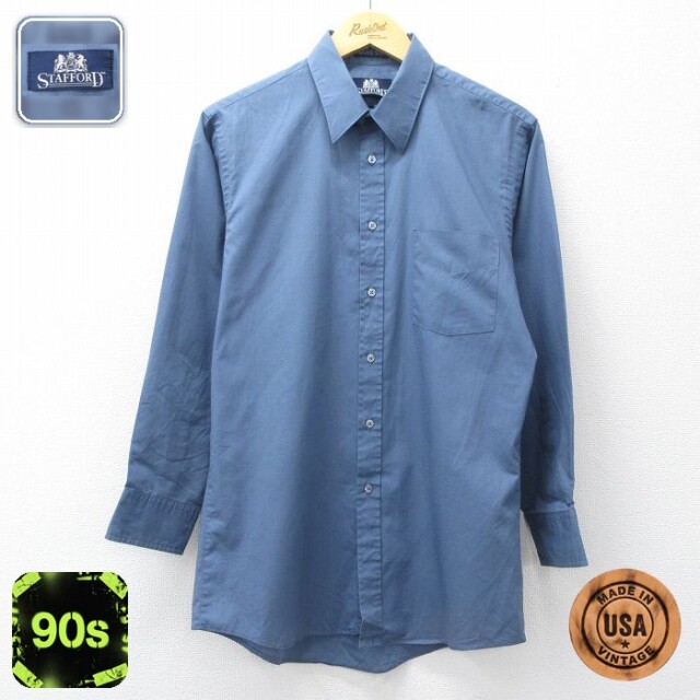 【50%OFF】90s 長袖シャツ ネイビー M | 古着
