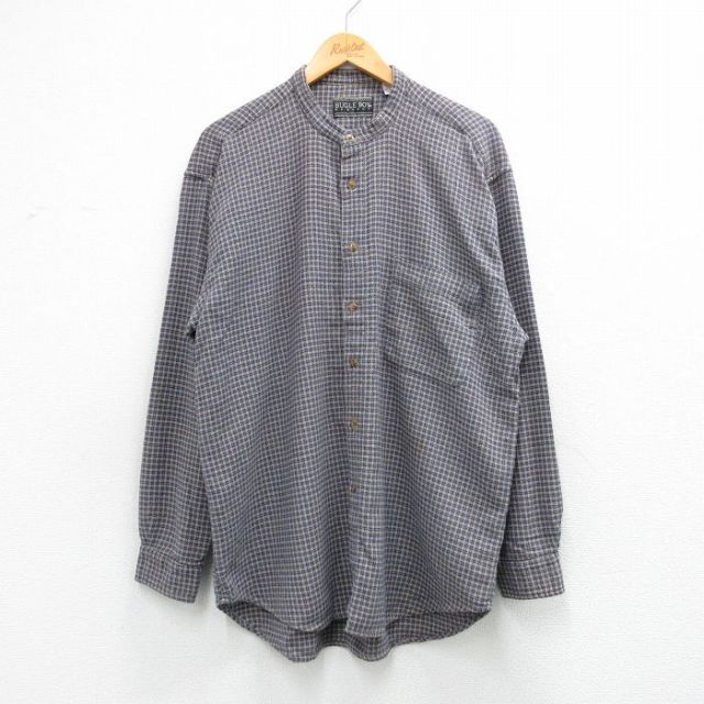 ビューグルボーイ 00s 長袖シャツ ネイビーチェック XL | 古着