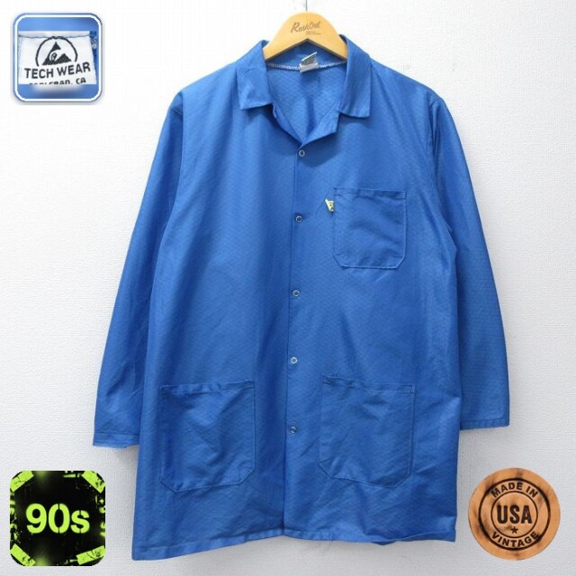 【50%OFF】90s 長袖シャツ 開襟 ネイビー M | 古着