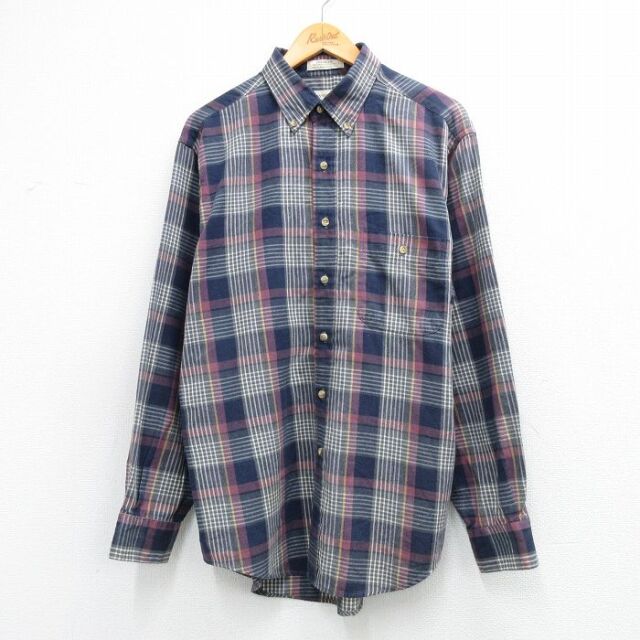 アロー 80s 長袖シャツ ネイビーチェック XL | 古着