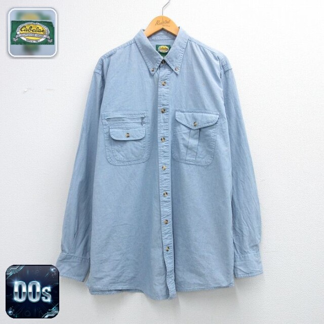【50%OFF】カベラス 00s 長袖シャツ ネイビー XL | 古着