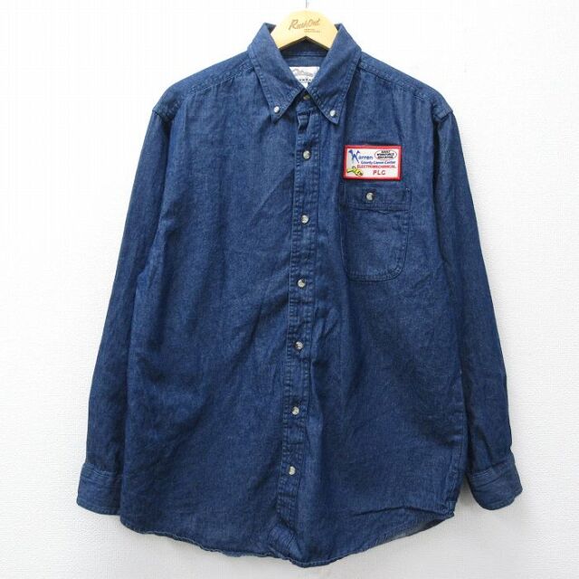 PLC 長袖シャツ ネイビー L | 古着