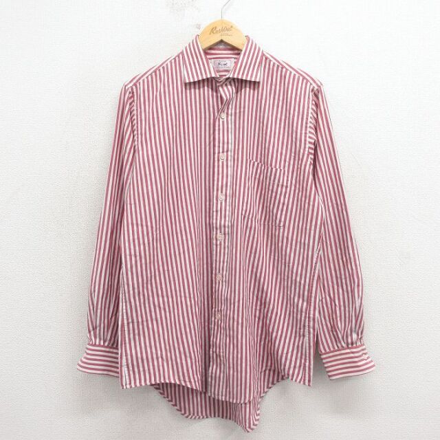 アロー 90s 長袖シャツ ストライプ レッド L | 古着