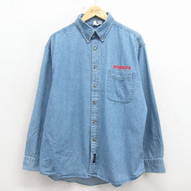 00s 長袖シャツ BREMERS ネイビー XL | 古着