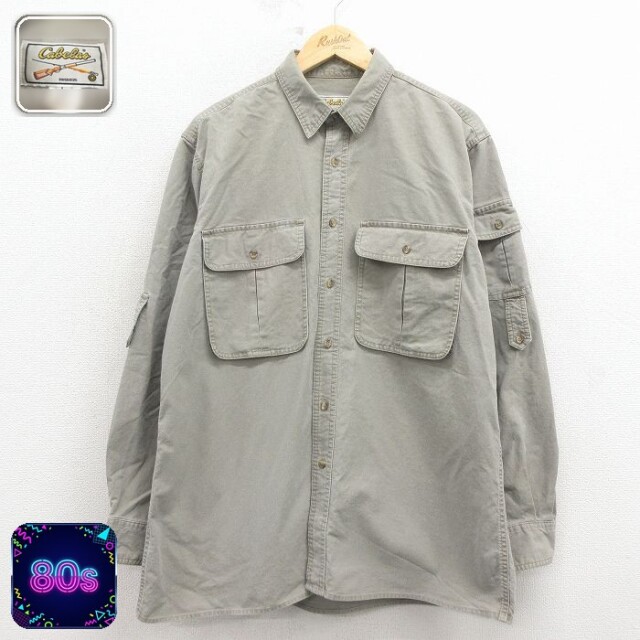 【20%OFF】カベラス 80s 長袖シャツ ベージュ XL | 古着