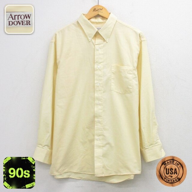【20%OFF】アロー 90s 長袖シャツ イエロー XL | 古着