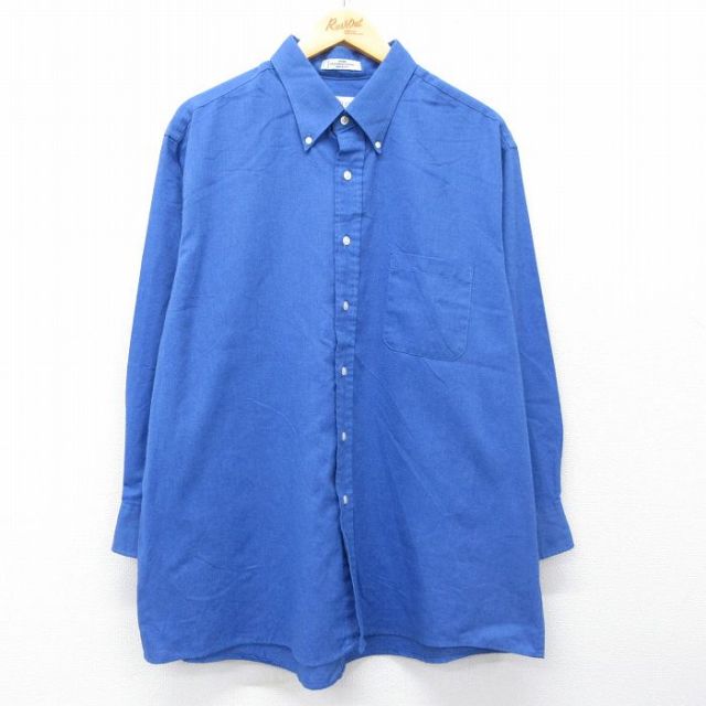 バンヒューセン 90s 長袖シャツ ブルー XL | 古着