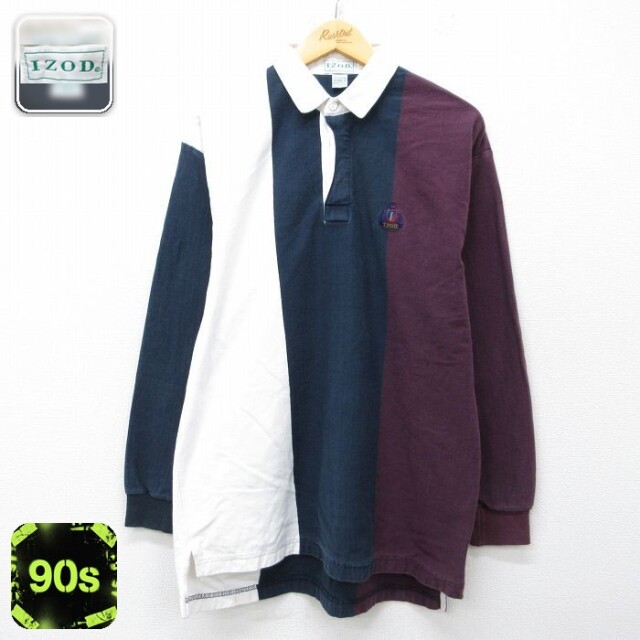 【20%OFF】IZOD 90s 長袖ラガーシャツ マルチカラー メンズL相当 | 古着
