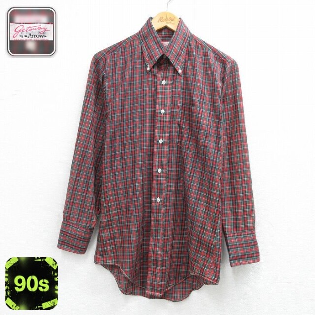 【20%OFF】アロー 90s 長袖シャツ レッドチェック メンズL相当 | 古着