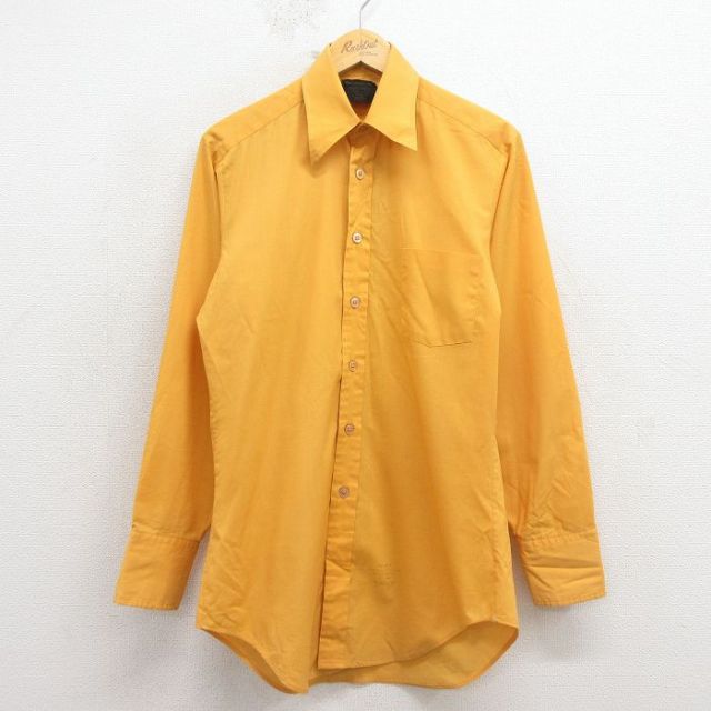 70s 長袖シャツ イエロー メンズM相当 | 古着