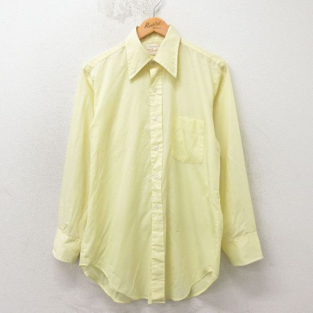 アロー 80s 長袖シャツ イエロー メンズL相当 | 古着
