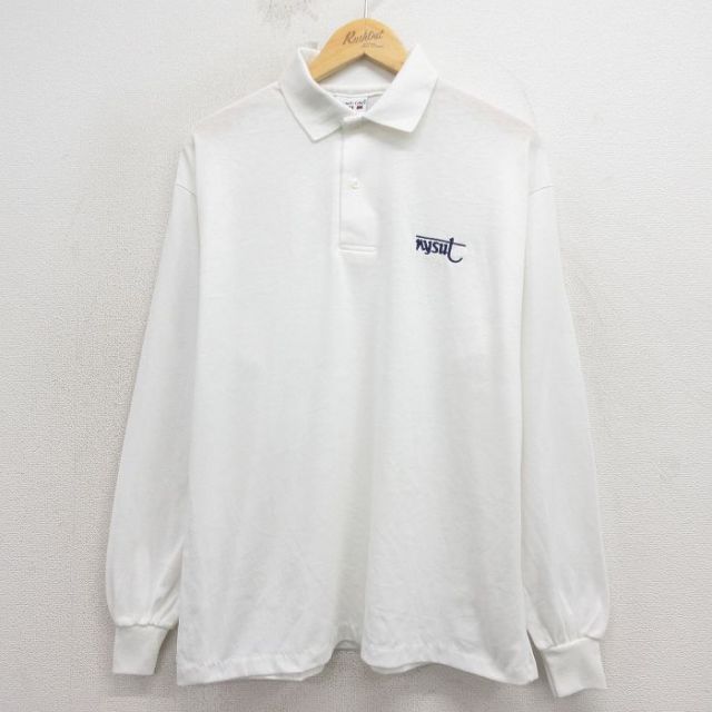 ポロシャツ nysut ホワイト メンズL相当 | 古着