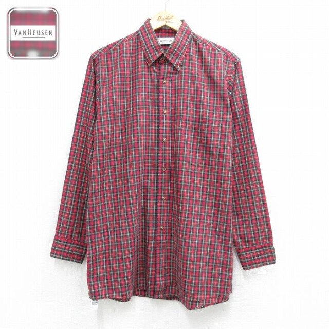 【20%OFF】長袖シャツ レッドチェック メンズL相当 | 古着