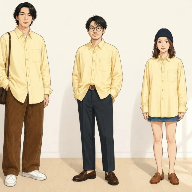 古着通販 XL☆古着 シアーズ 長袖 シャツ メンズ 70年代 70s 黄色