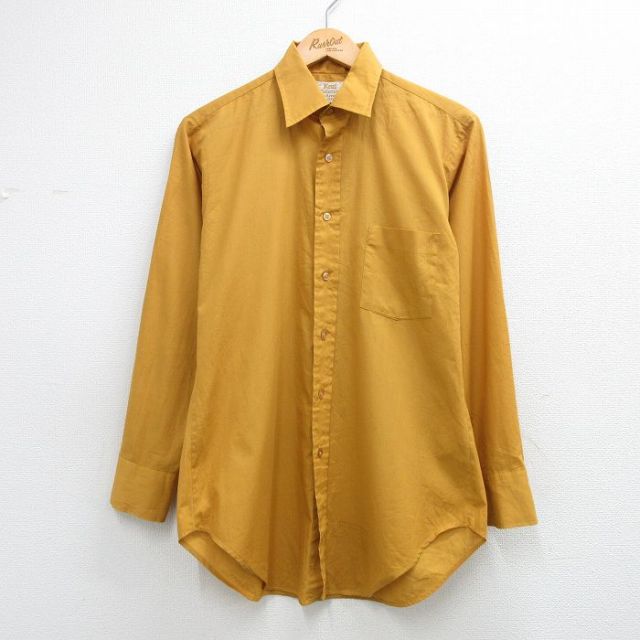 80s 長袖シャツ イエロー メンズM相当 | 古着