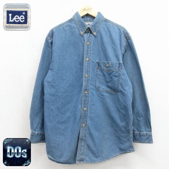 【20%OFF】リー 00s 長袖シャツ ネイビー メンズL相当 | 古着