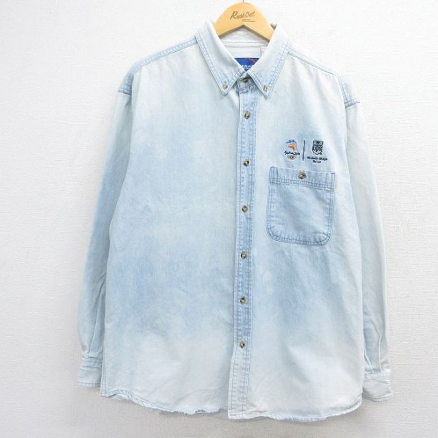 00s 長袖シャツ シドニーオリンピック ネイビー メンズXL相当 | 古着