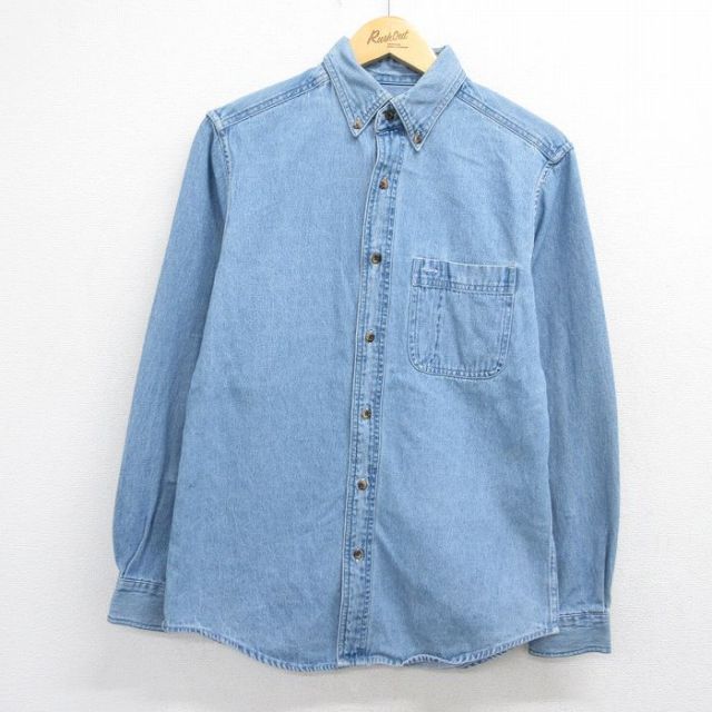 長袖シャツ ネイビー メンズS相当 | 古着