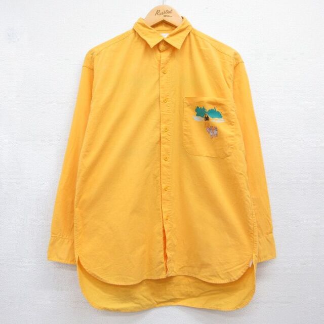 古着通販 M☆古着 長袖 シャツ メンズ 90年代 90s NORDIC COURSE USA製