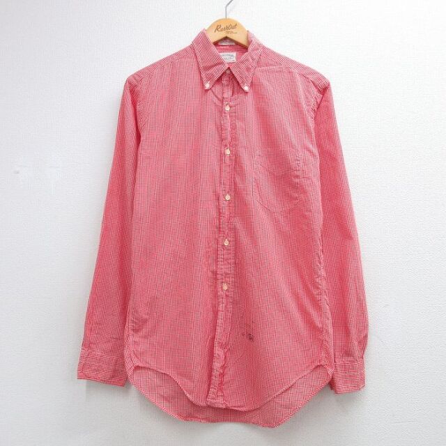 GANT 70s 長袖シャツ ギンガムチェック レッド メンズM相当 | 古着