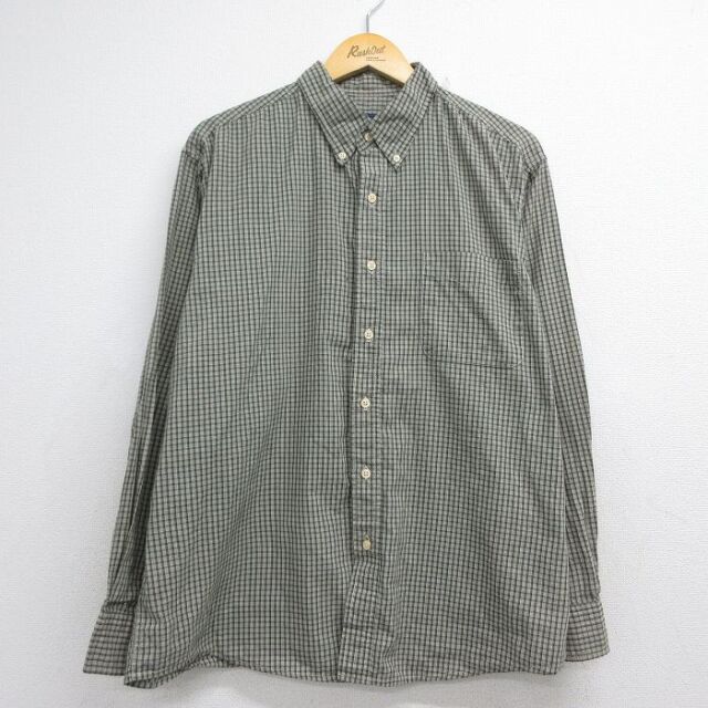 ベーシックエディションズ 90s 長袖シャツ カーキチェック メンズXL相当 | 古着