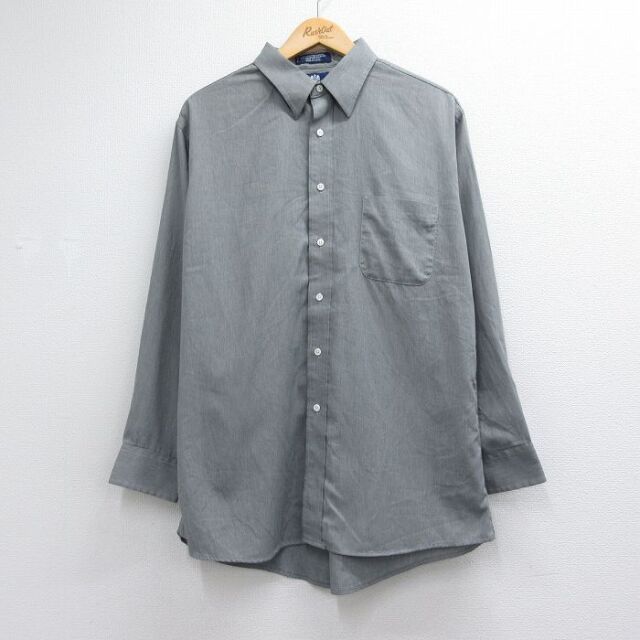 古着通販 XL☆古着 長袖 シャツ メンズ 90年代 90s エビ 大きいサイズ