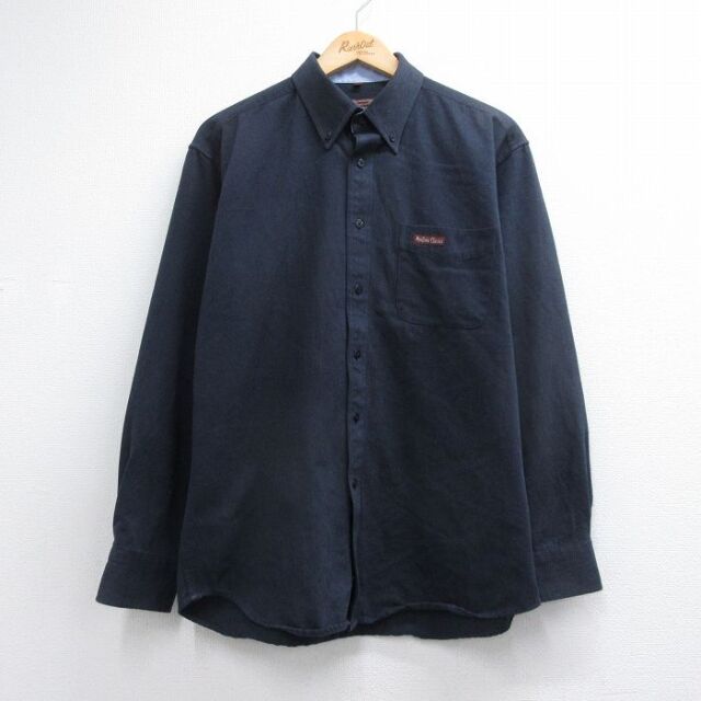マルボロ 長袖シャツ ネイビー メンズL相当 | 古着